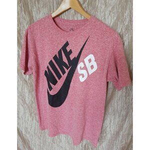 NIKE SB T-Shirt Youth XL Graphic Logo Spell Out Red Heather Short Sleeve BOYS